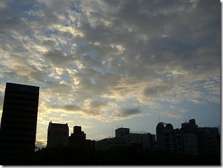 東広島橋から、東の空を撮影